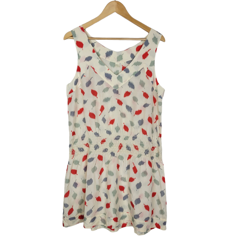 Anthropologie E by Eloise Cream Silk Blend Dress L